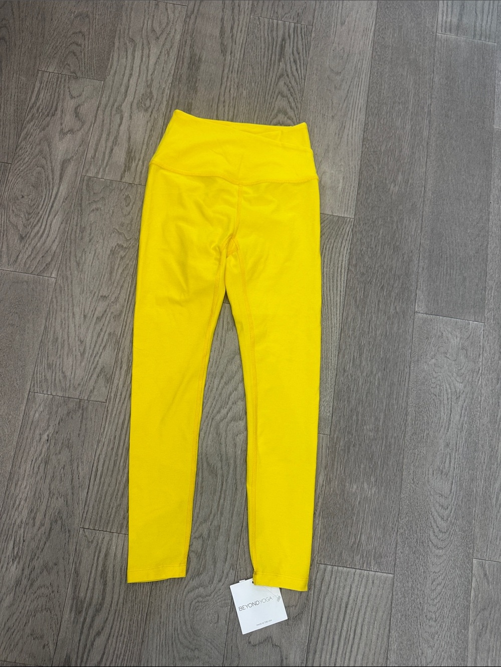 Beyond Yoga Kids Yellow High-Waist Leggings